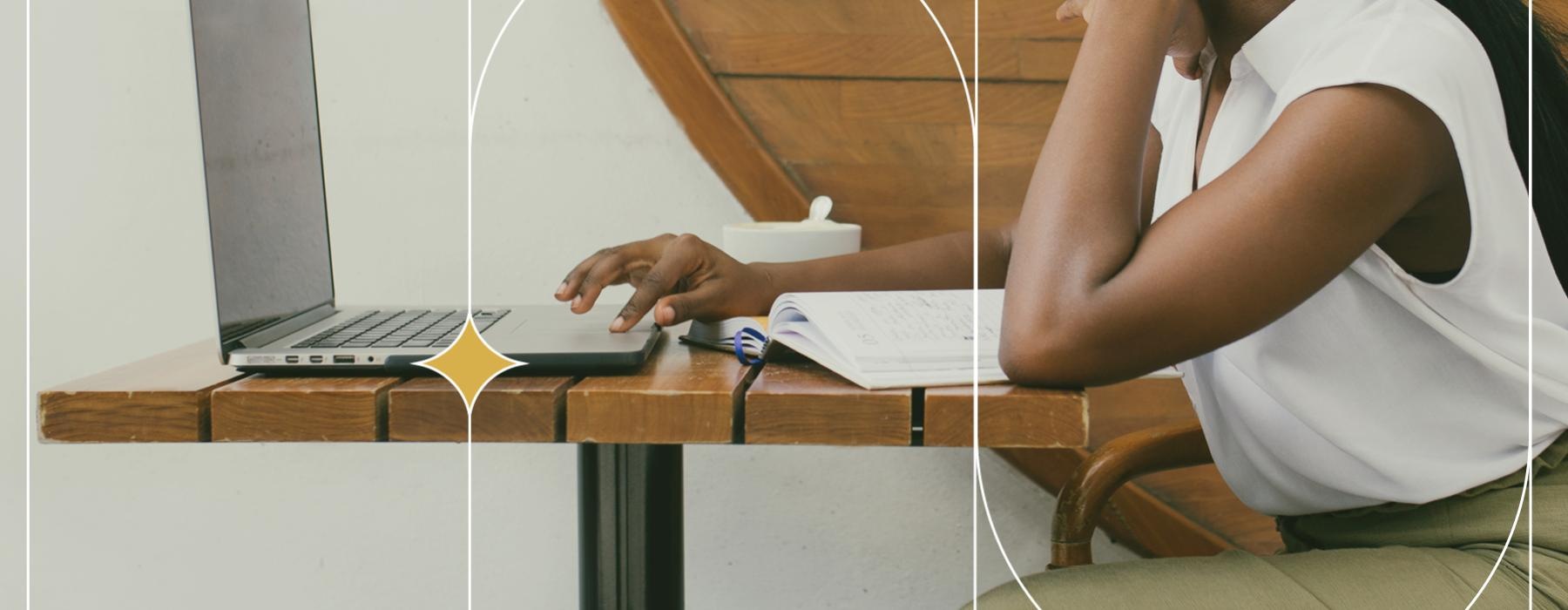 a person working on the laptop